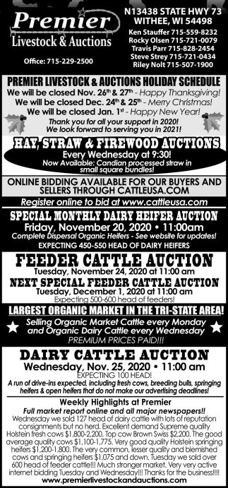 livestock auction schedule today